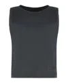 Mm6 Maison Margiela Cotton Tank Top In Black