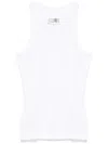Mm6 Maison Margiela Cotton Tank Top In White