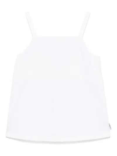 Mm6 Maison Margiela Kids' Cotton Top In White