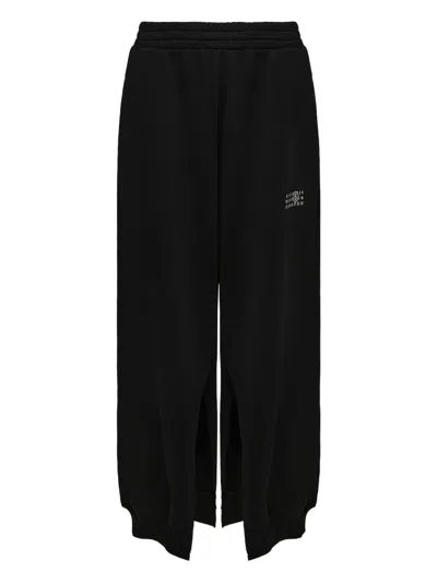 Mm6 Maison Margiela Cotton Track Pants In Black
