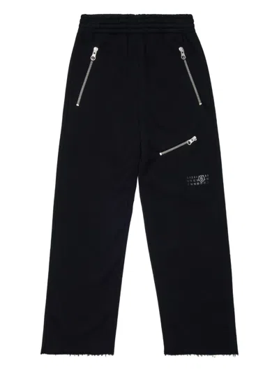 Mm6 Maison Margiela Kids' Cotton Track Pants In Black