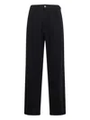 Mm6 Maison Margiela Black Jersey Five-pocket Trousers In Black