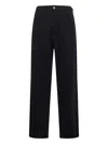 Mm6 Maison Margiela Black Jersey Five-pocket Trousers In Black