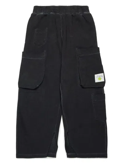 Mm6 Maison Margiela Kids' Cotton Trousers In Black