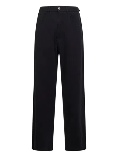 Mm6 Maison Margiela Cotton Trousers In Black