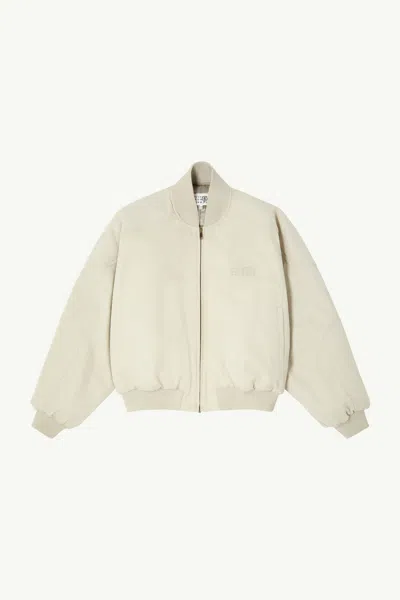 Mm6 Maison Margiela Cotton Twill Jacket In Ecru