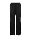 Mm6 Maison Margiela Cracked-texture Drawstring Track Pants In Black