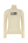 Mm6 Maison Margiela Cream Wool Sweater In Neutral