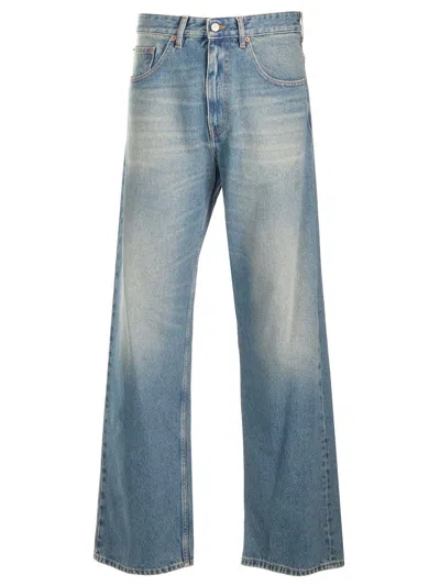 Mm6 Maison Margiela Creased Jeans In Blue