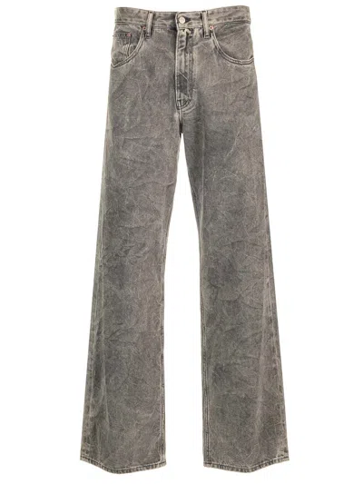 Mm6 Maison Margiela Creased Jeans Trousers Grey