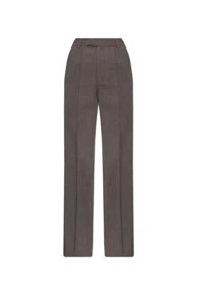 Mm6 Maison Margiela Creased Trousers In Brown