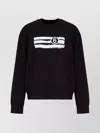 Mm6 Maison Margiela Black Unbrushed Sweat Jersey Sweatshirt In Black