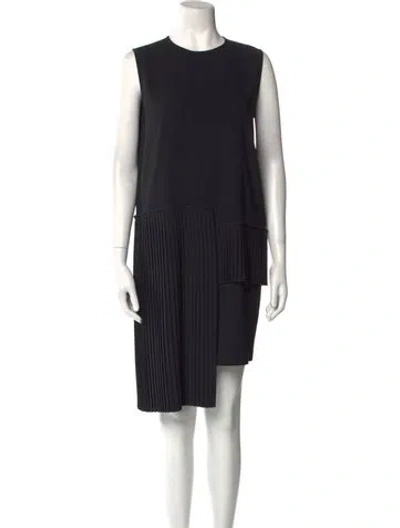 Pre-owned Mm6 Maison Margiela Crew Neck Knee-length Dress In Black