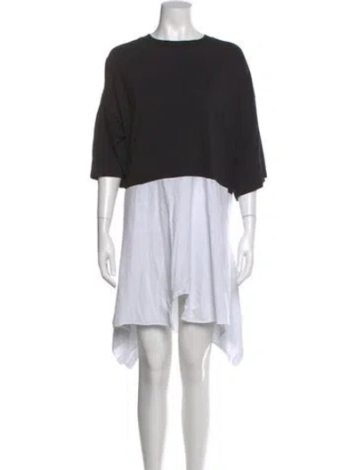 Pre-owned Mm6 Maison Margiela Crew Neck Knee-length Dress In Black
