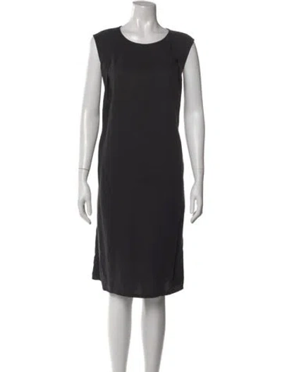 Pre-owned Mm6 Maison Margiela Crew Neck Knee-length Dress In Black