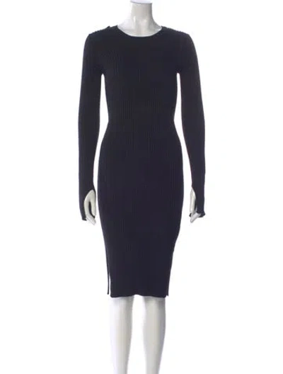 Pre-owned Mm6 Maison Margiela Crew Neck Knee-length Dress In Blue