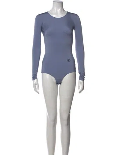 Pre-owned Mm6 Maison Margiela Crew Neck Long Sleeve Bodysuit In Blue