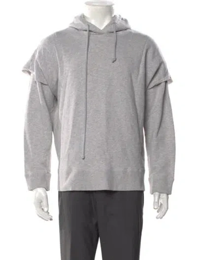 Pre-owned Mm6 Maison Margiela Crew Neck Long Sleeve Hoodie In Gray