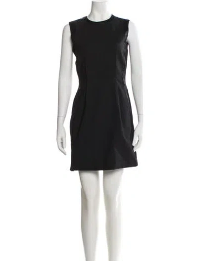 Pre-owned Mm6 Maison Margiela Crew Neck Mini Dress In Black