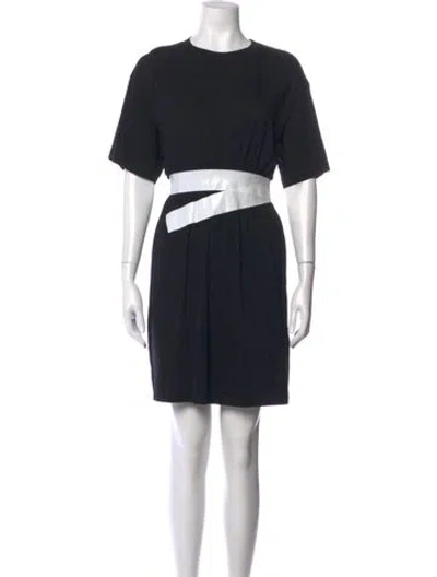 Pre-owned Mm6 Maison Margiela Crew Neck Mini Dress In Black