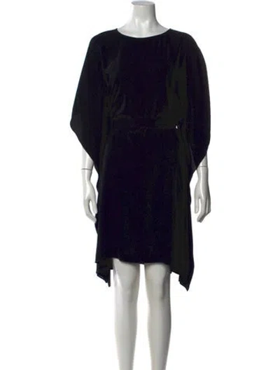 Pre-owned Mm6 Maison Margiela Crew Neck Mini Dress In Black
