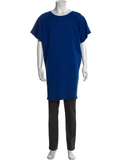 Pre-owned Mm6 Maison Margiela Crew Neck Short Sleeve T-shirt In Blue