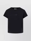 Mm6 Maison Margiela Crew Neck Short Sleeves Top In Black