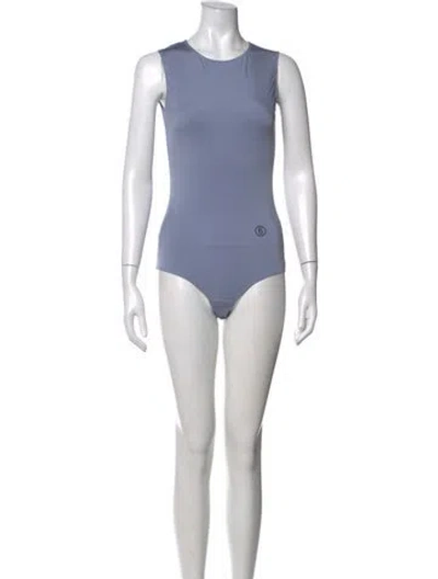 Pre-owned Mm6 Maison Margiela Crew Neck Sleeveless Bodysuit In Blue