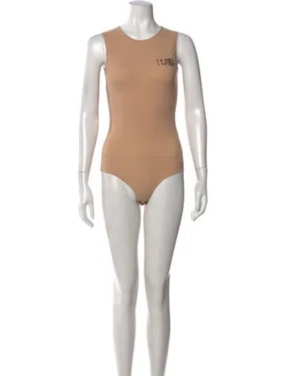 Pre-owned Mm6 Maison Margiela Crew Neck Sleeveless Bodysuit In Neutral
