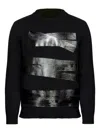 Mm6 Maison Margiela Relaxed Fit Sweater With Tape Detail In Black