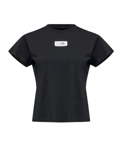 Mm6 Maison Margiela Mm6 By Maison Margiela Numeric Cotton Jersey T-shirt In Black