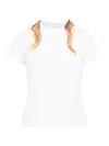 Mm6 Maison Margiela Patterned Crewneck T-shirt In White