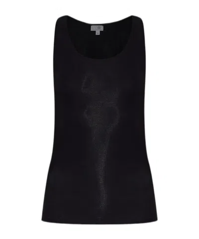 Mm6 Maison Margiela Scoop-neck Tank Top In Black