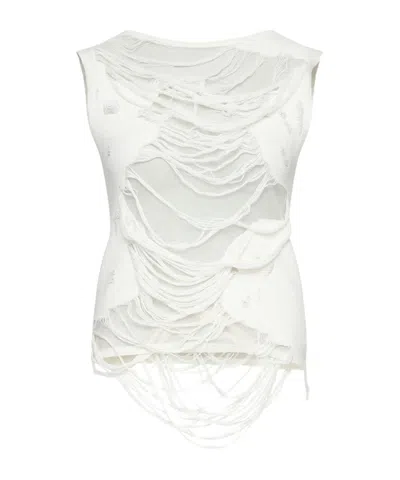 MM6 MAISON MARGIELA MM6 MAISON MARGIELA DISTRESSED TOP