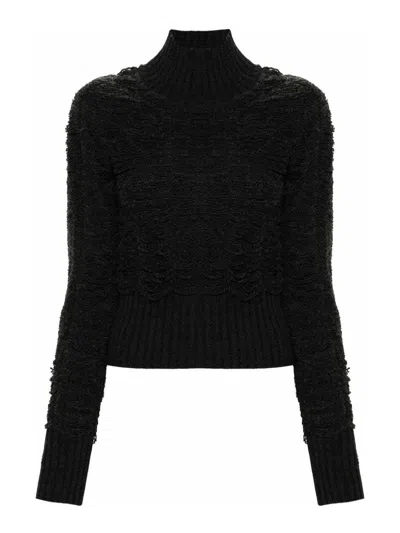 MM6 MAISON MARGIELA SUÉTER CUELLO REDONDO - GRIS