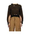 Mm6 Maison Margiela Crewneck Sweater In Brown