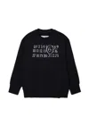 Mm6 Maison Margiela Crewneck Sweatshirt With Logo In Black