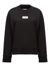 Mm6 Maison Margiela Logo Cotton Sweatshirt In Black