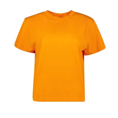 Mm6 Maison Margiela Split-back T-shirt In Orange
