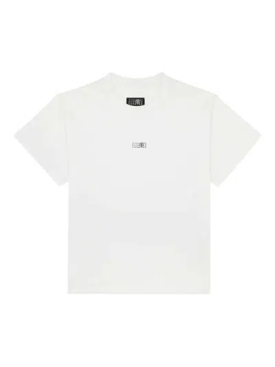 Mm6 Maison Margiela Mm6 By Maison Margiela Minimalist Logo Short Sleeve T-shirt In White
