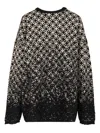 Mm6 Maison Margiela Mm6 By Maison Margiela Gradient Diamond Pattern Wool Pullover In Black