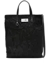 Mm6 Maison Margiela Crinkled Tote Bag In Black
