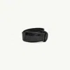 Mm6 Maison Margiela Crocodile-effect Leather Belt In Black