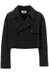 Mm6 Maison Margiela Cropped Double-breasted In Nero