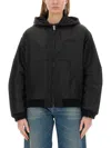 Mm6 Maison Margiela Mm6 By Maison Margiela Cropped Hooded Jacket With Ribbed Cuffs