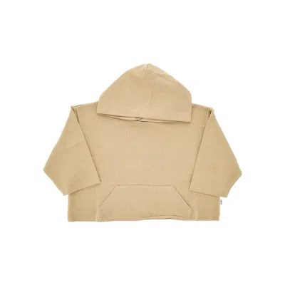Mm6 Maison Margiela Cropped Hoodie Kids In Beige