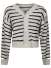 Mm6 Maison Margiela Mm6 By Maison Margiela Cropped Knit Cardigan With Button Closure In Multi