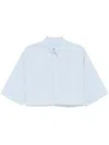 Mm6 Maison Margiela Cropped Shirt In Blue