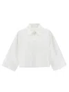 Mm6 Maison Margiela Cropped Shirt With Chest Pocket And Long Sleeves