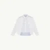 Mm6 Maison Margiela Cropped Shirt In White
